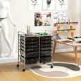 thumbnail image 2 of Costway Modern Rolling Cart with 12 Drawer Detachable Drawers & Lockable Wheels Black, 2 of 7
