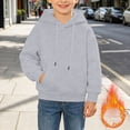 thumbnail image 6 of OJSFQUFP Boys' Hoodie and Winter Cotton Girls' Casual Long Sleeved Top Solid Color Jacket Hoodie, 6 of 6