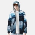 thumbnail image 2 of Balery Blue Thunder Storm Dragon Sudadera ligera de manga larga con capucha y protección solar UPF 50+ para hombre y mujer, ideal para pesca y running-XX-Large, 2 of 7