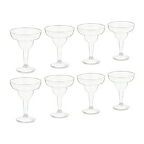 Clear Plastic Margarita Glasses, 10.8 fl oz, 8 Pieces, by Way To Celebrate
