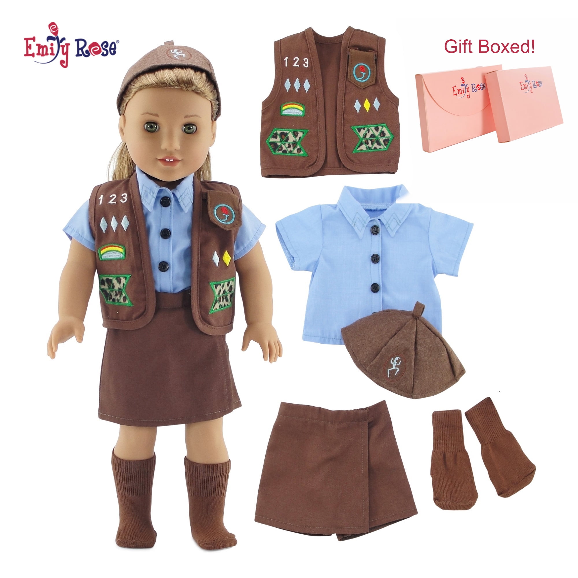 18" Doll Clothes Brownie Uniform 