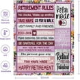 thumbnail image 4 of Best Retirement Gifts for Women 2024, Retired Gifts for Women Coworker, Going Away Gifts Idea, Coworker Leaving Gifts Blanket 50"x60", Womens Retirement Decorations, Gifts for Retired Women, 4 of 6