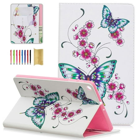 New Galaxy Tab A 10.1 2019 Case, Dteck Lightweight Folio Flip Stand Case Cover with Card Slots For Samsung Galaxy Tab A 10.1 inch Tablet [SM-T510/T515], 10# -Butterfly & (Best Flip Phone Camera 2019)