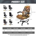 thumbnail image 7 of Renewold Deer Sunflower American Flag Home Office Chair Cover for Armrest Chairs Universal Stretchable Rotating Boss Chair Slipcover Chair Protector Cover for Office Chair, S, 7 of 7