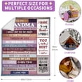 thumbnail image 4 of Grandma Gifts, Grandma Birthday Gifts, Great Grandmas Gifts from Granddaughter, Gifts for Grandmas Christmas Mothers Day, Happy Birthday Nana Grammy Throw Blanket 80"x60", 4 of 6