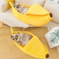 thumbnail image 2 of Funny Banana Cat Bed House Cute Cozy Cat Mat Beds Warm Durable Portable Pet Basket Kennel Dog Cushion Cat Supplies Multicolor ShopWise Round, 2 of 12