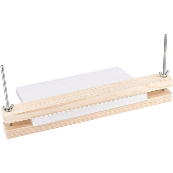 Wooden Bookbinding Press Large Press Bookbinder 15x1.5 Inch Flat Paper Press Machine Wood Form Factor Padding Press for Home School Office DIY Bookbinding