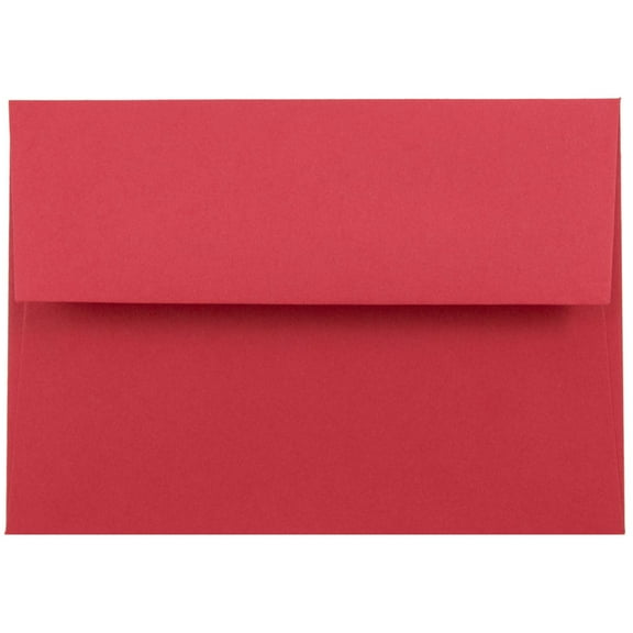 JAM Paper 4Bar A1 Envelopes, 3 5/8 x 5 1/8, Red, 250 per Pack
