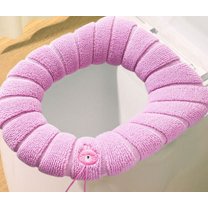 Padded Toilet Seat Elongated Household Toilet Mat Washable Toilet Seat Cover Can Be Used To Sit Toilet Mat Cover Knitted Warm Toilet Cover