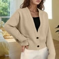 thumbnail image 2 of Cardigan Sweaters for Women 100% Cotton Button-Down Oversized Knit Outerwear Fall Tops for Women 2025, 2 of 4