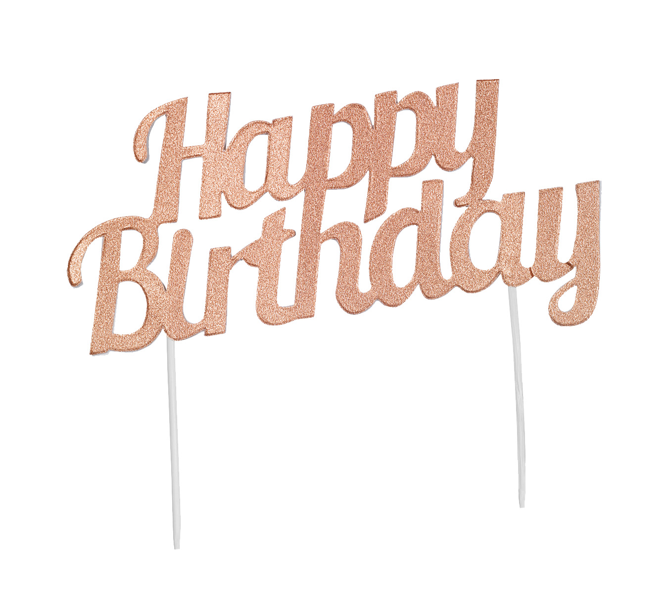 6" Diamond Glitter Happy Birthday Cake Topper No Mess Cardstock Party