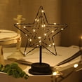 thumbnail image 2 of Lron Decorative Lamp, Battery Operated Iron Table Lamp, Warm LED Lamp Wire-Wound Iron Decorative Lamp Holiday Bedroom Romantic Bedside Tabletop Decoration, 2 of 6