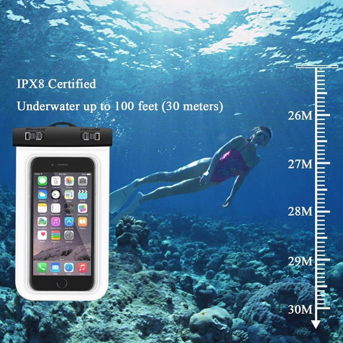 Underwater Waterproof Case for Cricket Icon 5/4 - Bag Floating Cover Touch Screen IPX8