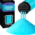 thumbnail image 1 of Leobro Brillo Azul 150 G/5.29 Oz Brillo Extra Fino Brillo De Resina En Polvo Brillo Artesanal Para Resina Brillo Flores Uñas Cuerpo Decoración De Fiesta Fiesta Iridiscente Brillo Azul Claro, 1 of 5