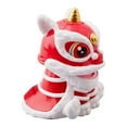 thumbnail image 2 of Chinese Style Lion Dance Solar Car Dashboard Ornament for Wealth and Fortune, 2 of 8