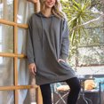 thumbnail image 3 of Oucaili Tops con capucha para mujer Sudaderas con capucha con cordón Jersey de manga larga Mini sudadera cómoda Vestido deportivo, 3 of 4