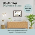 thumbnail image 4 of 14" x 17" Rockefeller Mahogany with Gold Rim Diploma Frame, Displays 14" x 17" Certificate or 16" x 20" Document without Mat, College Degree Frame with Glass, White Mat, 4 of 12