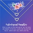thumbnail image 2 of Anavia Unbiological Daughter Jewelry, Step Daughter Necklace Gift, Bonus Daughter Birthday Card Gift, Mother Daughter Set Necklace-[Two Silver Mini Crystal Heart, Blue-Purple Gift Card], 2 of 3