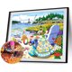 thumbnail image 3 of Cuadros Decorativos 5D DIY diamante pintura playa velero completo cuadrado taladro arte hogar habitación decoración JShteea Nuevos Originales, 3 of 9