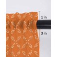 thumbnail image 6 of Orange Morocco Curtains 63 Inch Length,Sheer Curtains for Bedroom Living Room Window Geometric Leaf Diamond Lattice Abstract Rod Pocket Drapes Kitchen Curtains Small Half Window 42"x63" 2 Panels, 6 of 6