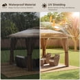 thumbnail image 2 of Asofer 13x13 Pop Up Gazebo Tent with Mosquito Netting, Canopy Tent for Lawn Backyard Garden Deck,Beige, 2 of 7