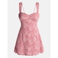 thumbnail image 5 of No Boundaries Junior's Satin Jacquard Mini Dress, Sizes XXS-XXL, 5 of 5