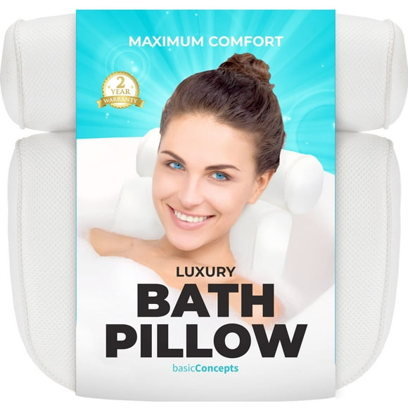 Conceptos básicos de almohada de bañera para apoyo de cuello y espalda
