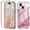 Pink, variant on iPhone 14 Case with Screen Protector, Gradient Color Feather Pattern Full Body Shockproof Protective Anti-Scratch Drop Proof Slim Fit Phone Case for Apple iPhone 14, Green