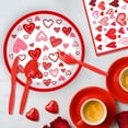 thumbnail image 5 of Valentines Paper Plates Party Supplies Decoration Disposable Heart Paper Plates Napkins Cups  Heart Décor for Romatic Night Design1 Serves 24, 5 of 6