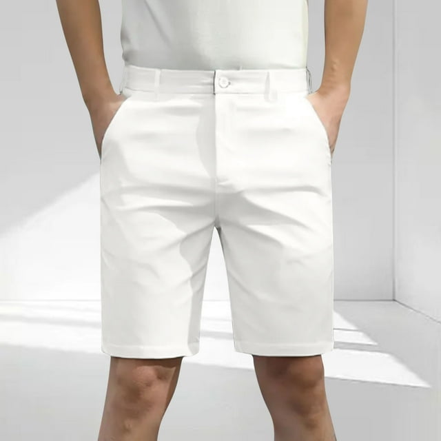 pstuiky Pantalones cortos deportivos para hombre, Pantalones cortos casuales de verano para hombre, de color sólido, con bolsillos y botones, transpirables y a la moda. Pantalones cortos de golf