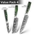 thumbnail image 1 of Akatsuki Kitchen Knife Set 3-7pcs Forged Damascus Steel Japanese Chef Knife for Meat Vegetable Slicing Cutter with Easy-Grip Resin Handle and Giftcase, 1 of 6