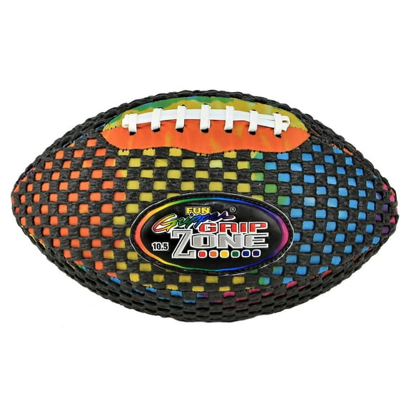 Fun Gripper Tie Dye 10.5" Football, Size 6 (Junior) by: Saturnian 1
