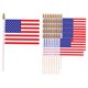 thumbnail image 1 of 50x pequeña bandera estadounidense de mano palo bandera americana alrededor de nacionales es, sustros de decoración Sunnimix banderas americanas, 1 of 8