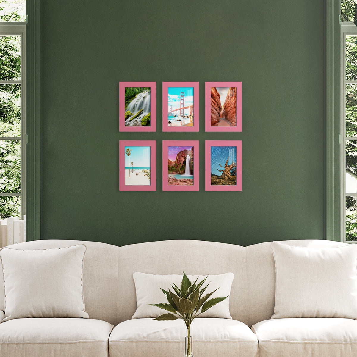 Wexford Home Modern 5" x 7" Hot Pink Picture Frame (Set of 6)