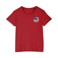 thumbnail image 3 of Kids Independence Day Graphic Tee Boys Girls American Flag Graphic T-Shirt Cute Round Neck Short Sleeve Cotton Top Red 9-10 Years, 3 of 6