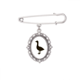 thumbnail image 1 of Oie Noire Mignon Animal Portrait Broche Épingle Robe Chemise Châle Clips, 1 of 3