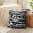 thumbnail image 4 of LALILO Throw Pillow Covers Ethnic Black And White With Ornamental Cushion Cover 18" x 18", 2 Pack, 4 of 6