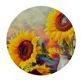 thumbnail image 4 of HAOXIT Round Table Cover Elastic Tablecloth Colorful Beautiful Garden Flowers Colors Art Suitable for Dining Table and Card Table 54-58, 4 of 8