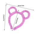 thumbnail image 3 of Women's Winter Plush Headband with Bear Ears Design, Stretchy and Warm, Purple Color for Makeup and Casual Wear, 3 of 5