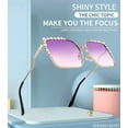 thumbnail image 5 of FEISEDY Women Oversized Square Sunglasses Pearl Design Ladies 2021 New Luxury Fashion Big Shades B2747, 5 of 14