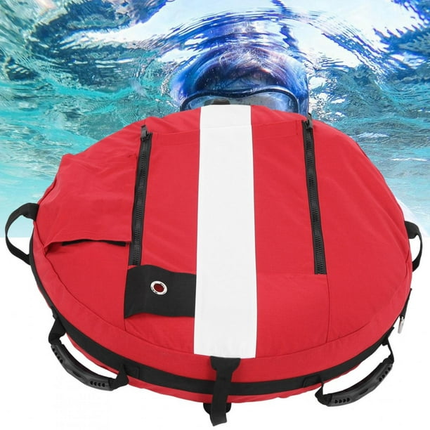Freediving Float Ball Diving Buoy Marker Diving Accessory Freediving  Inflatable Float Ball Water Floating Board Diving Spearfishing Snorkeling  Training Equipmentred 