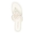 thumbnail image 3 of CHARTER CLUB Womens White Scale Print Padded T-Strap Medallion Penelopee Almond Toe Wedge Slip On Thong Sandals Shoes 8.5 M, 3 of 4