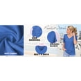 thumbnail image 6 of SHIBEVER Womens T Shirts V Neck Short Sleeve Casual Loose Tees Tops for Women Clothes Side Shirring Basics Tshirts Pleated Tunics Solid Color Blue Size XL, 6 of 9