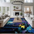 thumbnail image 3 of Large Area Rugs for Living Room Bedroom, Colorful Flowers 8'x10' Rug Washable Carpet Runner Indoor Outdoor, Spring Watercolor Oil Painting Forest Trees Non Slip Floor Mats Rug for Kitchen, Patio, 3 of 8