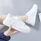 thumbnail image 3 of Zapatos De Skate Con Plataforma Para Mujer, Zapatos Bajos Con Cordones Y Aumento De Altura Versátil, Zapatos Blancos Para Caminar Al Aire Libre, 3 of 4