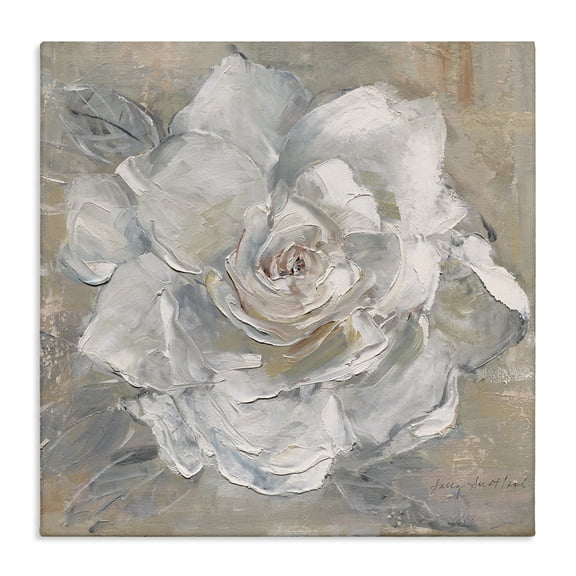 Stupell Industries Traditional Paint Streak Rose Canvas Art, 17 x 17, by Sally Swatland