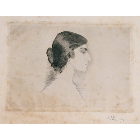 Blood Florence Self-Portrait 1898 19Th Century Pencil And Charcoal On Paper Italy Private Collection Everett CollectionMondadori Portfolio Poster