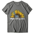 thumbnail image 4 of Puntoco Mujeres Casual Carta Impresión Mangas Cortas O-Cuello Camiseta Suelta Blusa tops Puntoco Puntoco-3491, 4 of 6