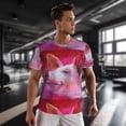thumbnail image 3 of Wukai Pig Print Men's Short-Sleeved Mesh T-Shirt,Quick-Dry Short Sleeve Workout T-Shirt-3X-Large, 3 of 8