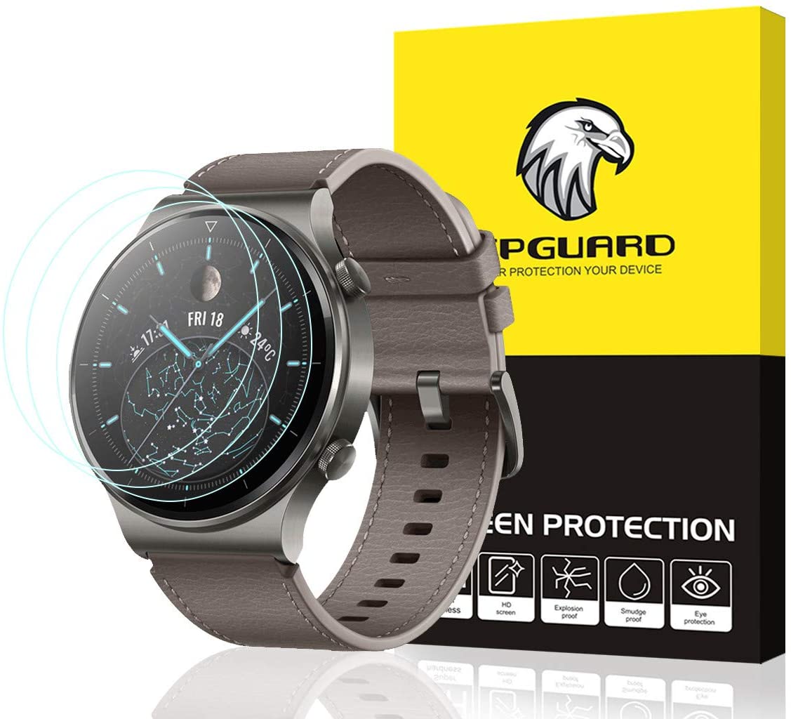 3 Pack] Compatible with Huawei Watch GT 2 Pro Screen Protector, 9H Hardness  Crystal Clear Anti-Bubble Anti-Scratch Tempered Glass Screen Protector for Huawei  Watch GT 2 Pro | Walmart Canada